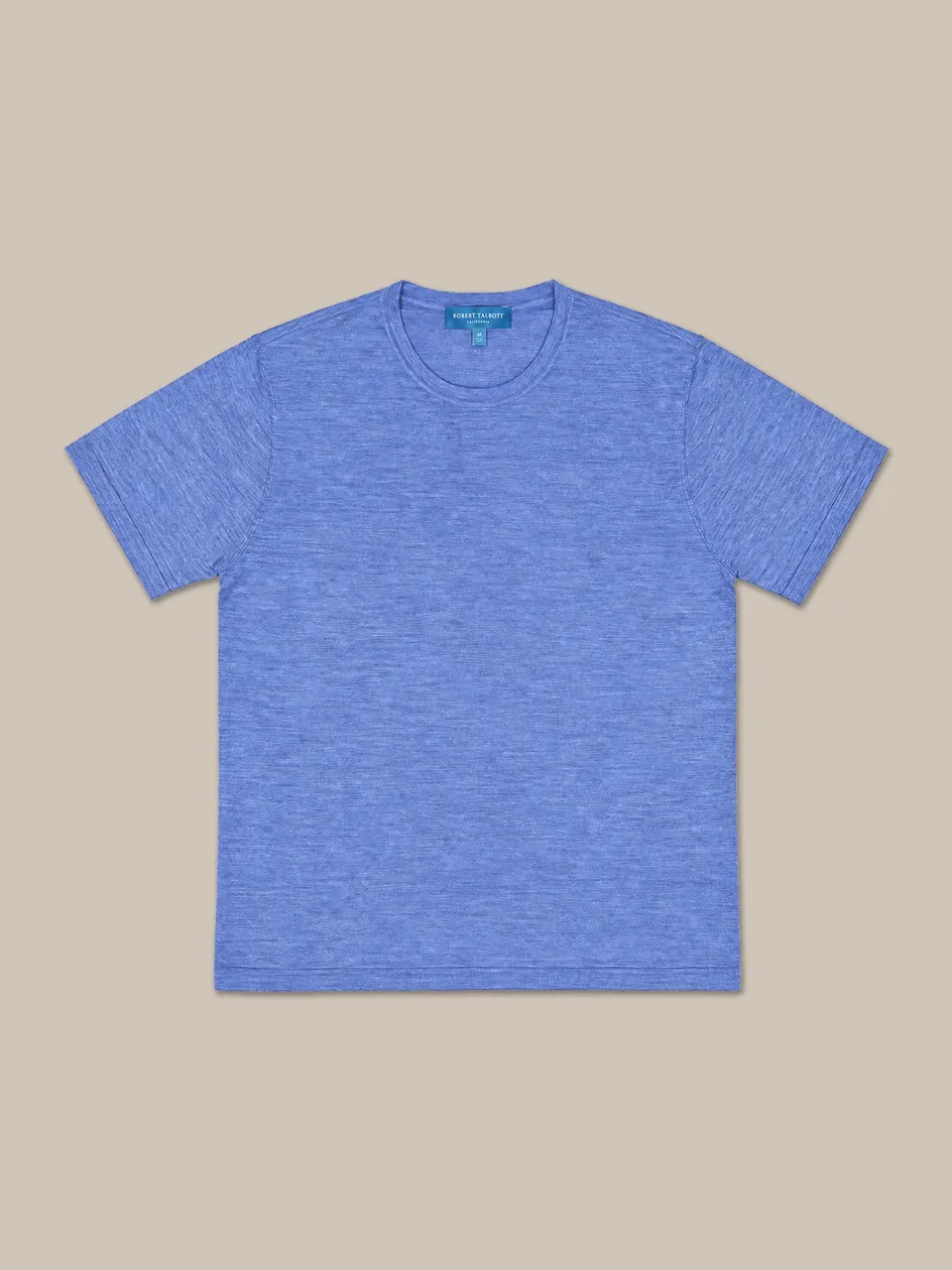 Robert Talbott Lawrence maglione lana seta blu melange