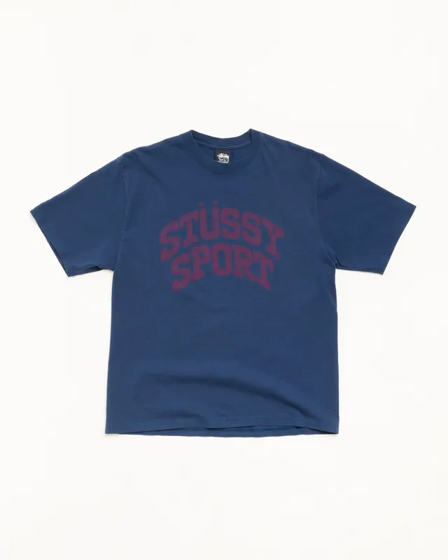 Stussy Block Sport Tee t-shirt cotone navy stampa logo