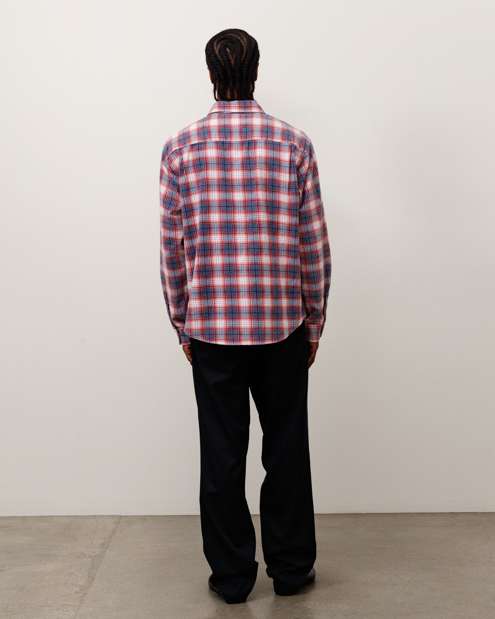 Stussy Dax camicia flanella rossa a quadri cotone