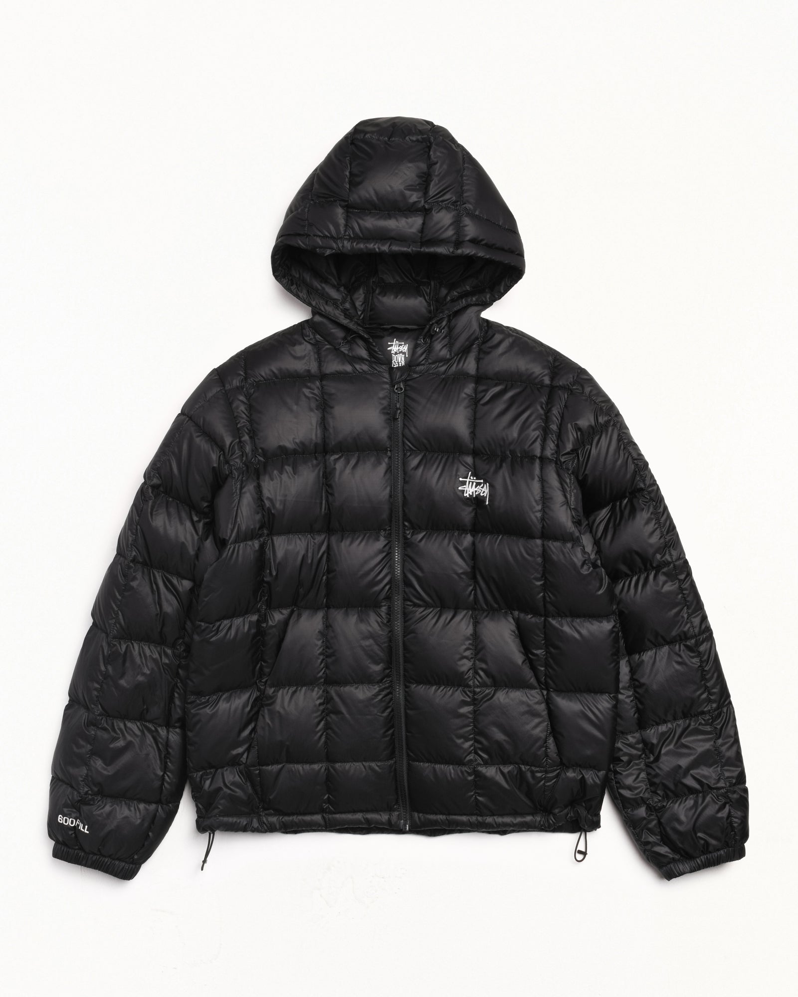 Stussy Midweight Hooded Puffer piumino nero 600-fill