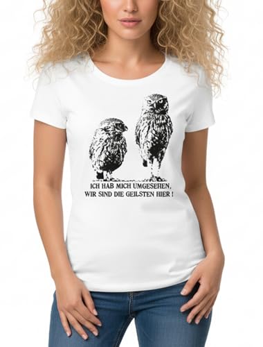 Makaya T-shirt donna L 100% cotone scritta tedesca