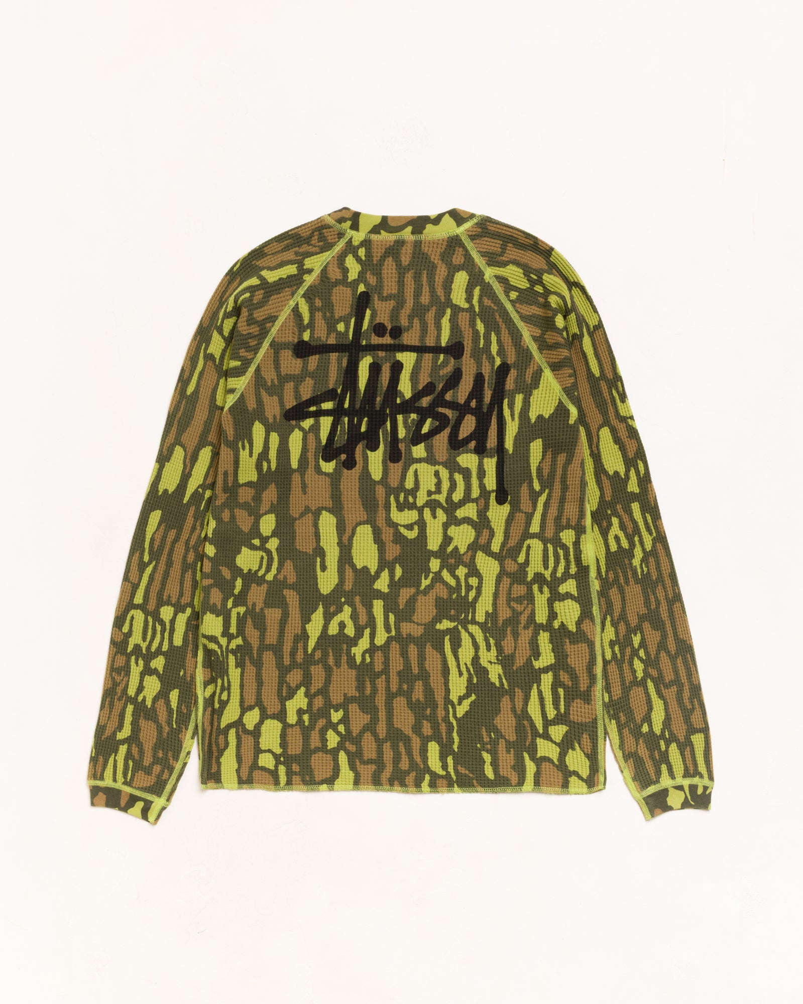 Stussy Basic Thermal maglia Tree Bark Camo cotone