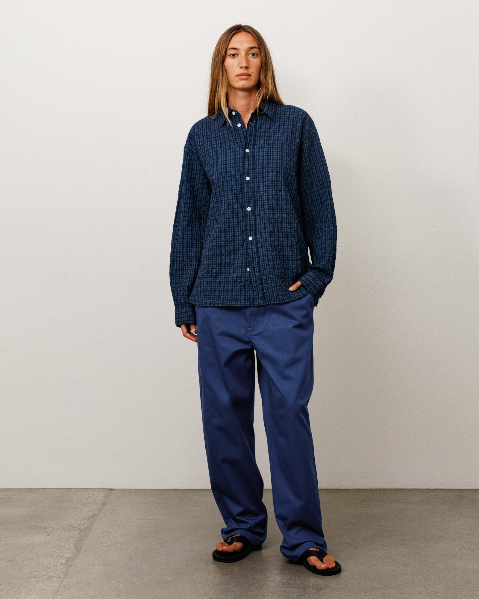 Stussy Pants pantalone uniforme pantalone cotone blu 32