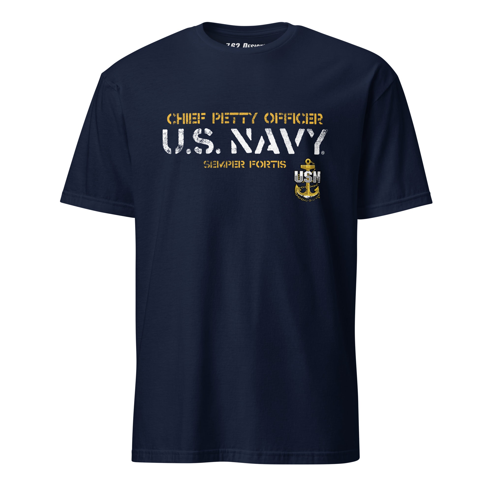 7.62 Design Navy Chief Petty Officer maglietta uomo blu cotone