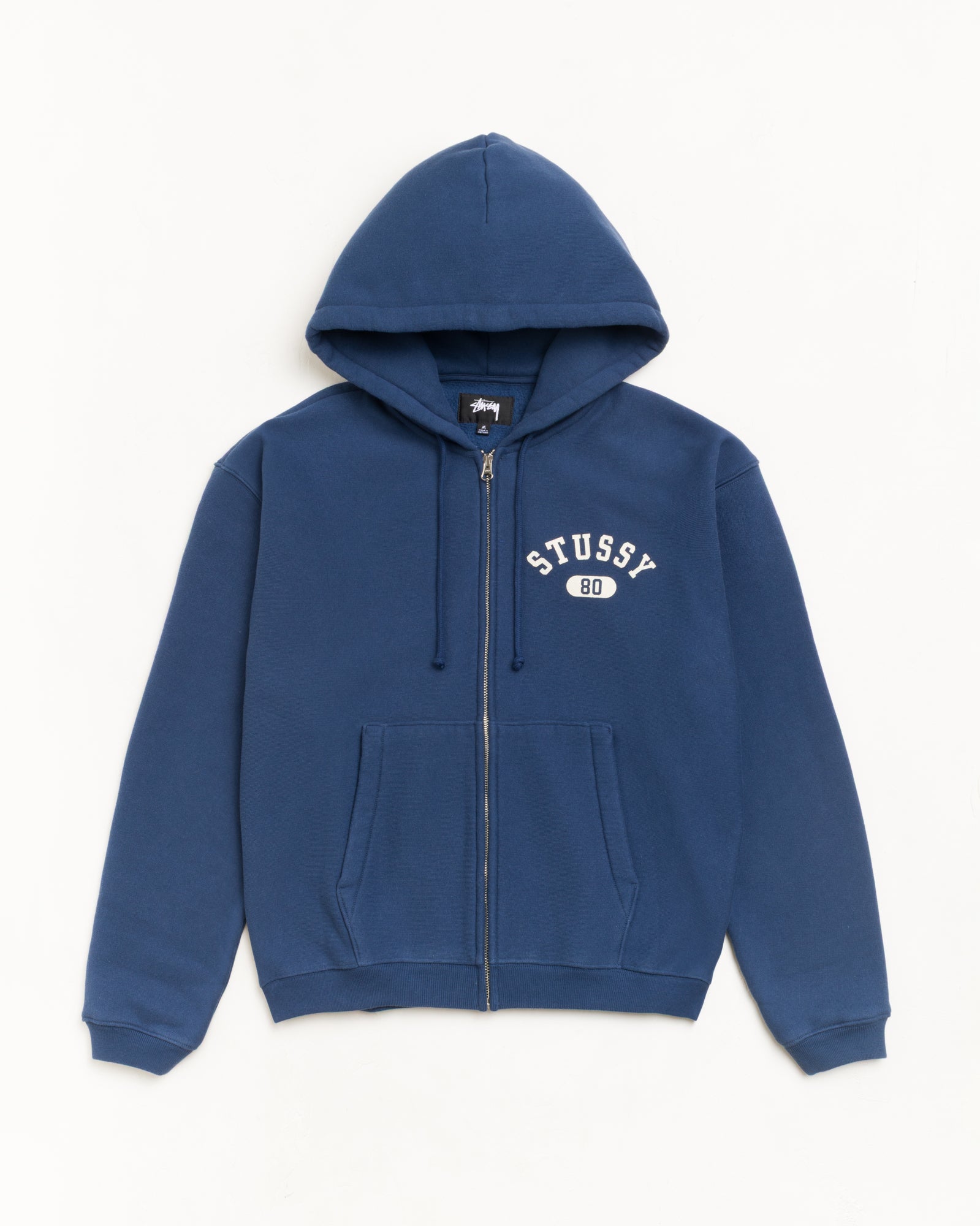 Stussy Zip Sweats Varsity Zip Hoodie felpa navy 535 gsm