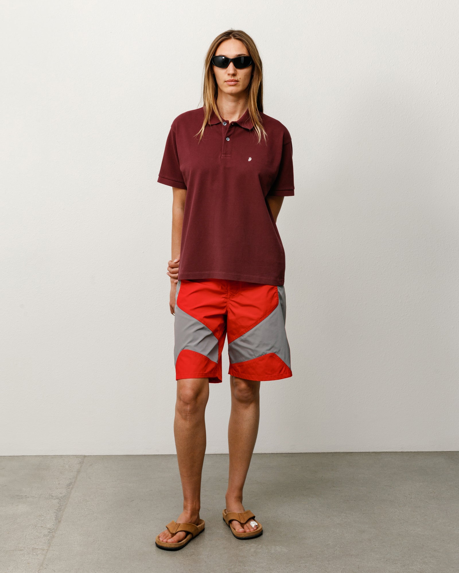Stussy Classic Pique polo cotone Plum