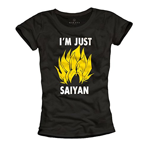 Makaya Son Goku Saiyan T-Shirt Donna Cotone L