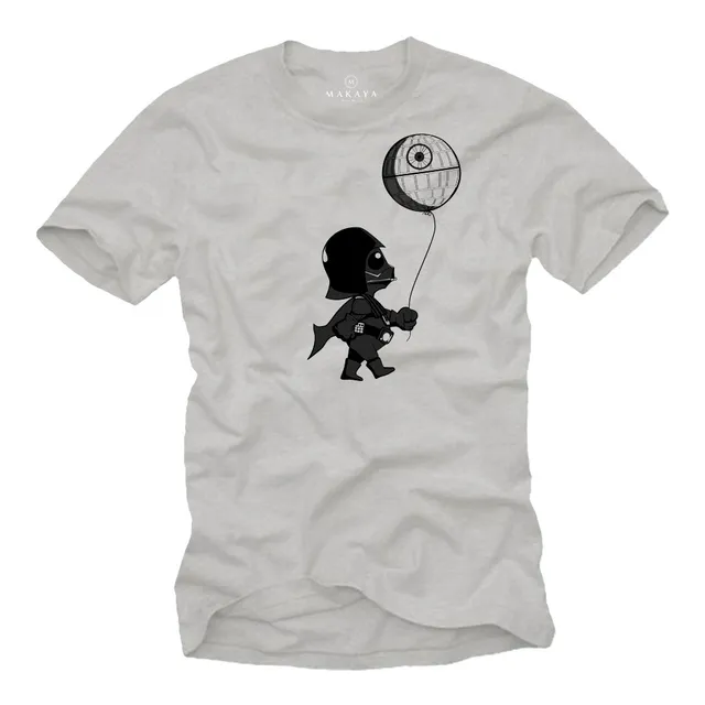 MAKAYA T-Shirt Uomo Baby Darth Vader Maglietta L Cotone
