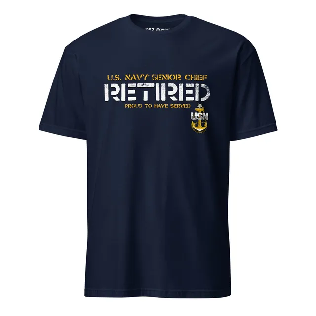 7.62 Design Navy Retired Senior Chief maglietta cotone blu uomo