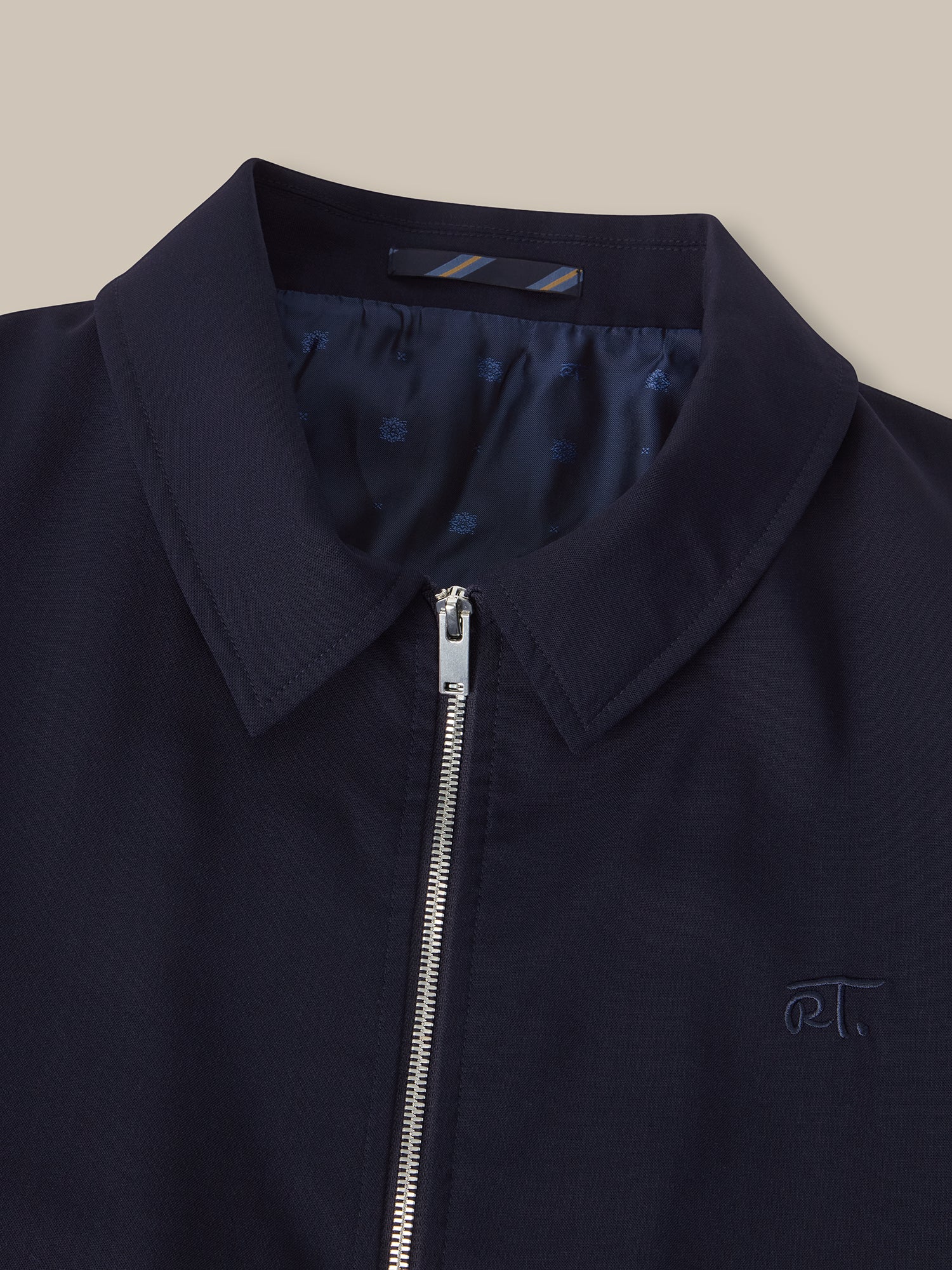 Robert Talbott Stewart giacca lana tecnica blu navy