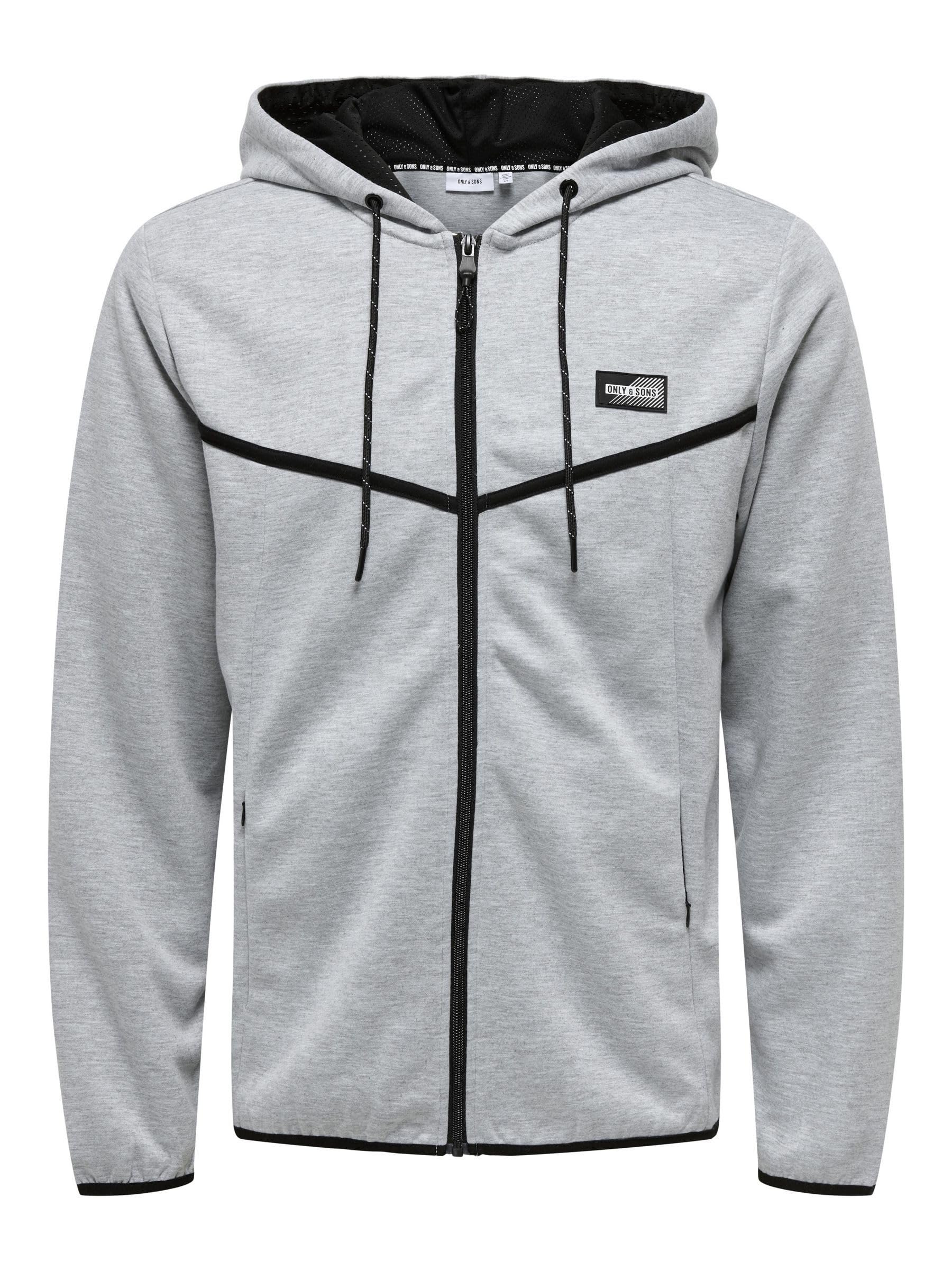 Only & Sons Onsliam Reg Felpa con Cappuccio XXL Nero Cotone