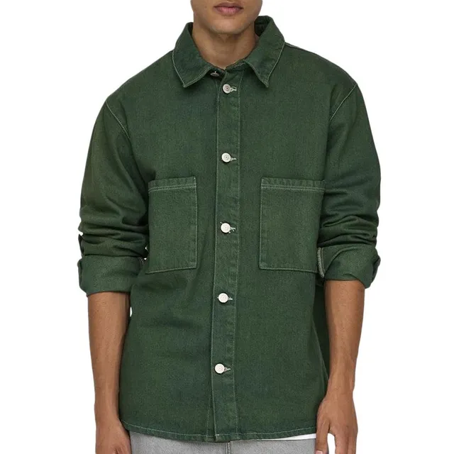 Only & Sons Dago Giacca Verde Scuro Uomo Cotone