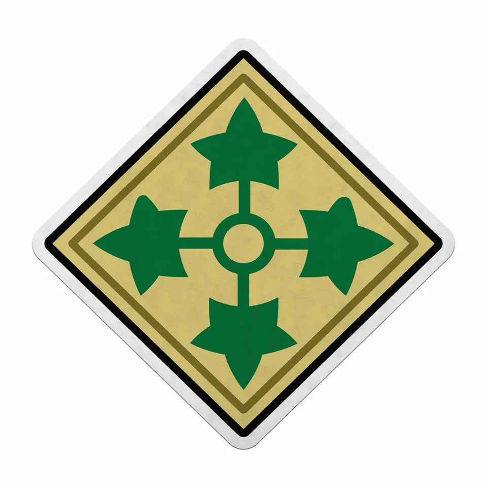 7.62 Design 4th Infantry gagliardetto feltro 18 pollici