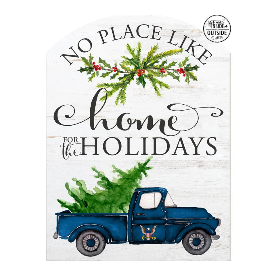 7.62 Design Navy Cartello PVC 16x22" Home Holidays