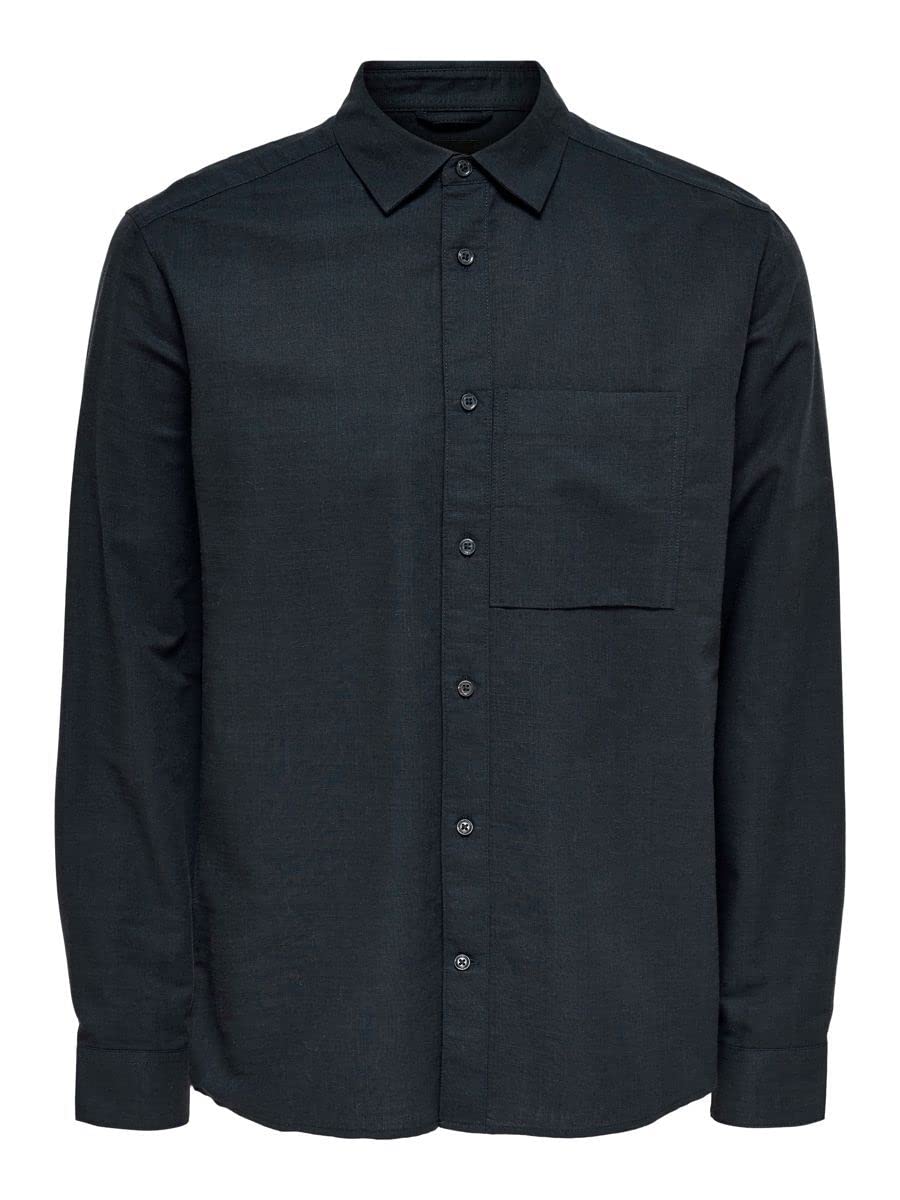 ONLY & SONS Camicia Tinta Unita Uomo Manica Lunga M