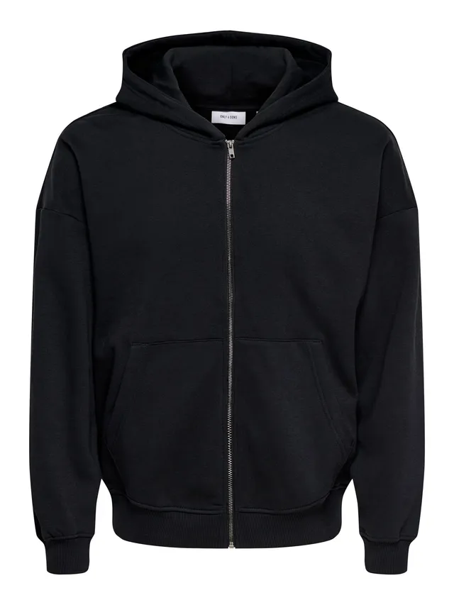 Only & Sons Turner Felpa Uomo Nera Girocollo
