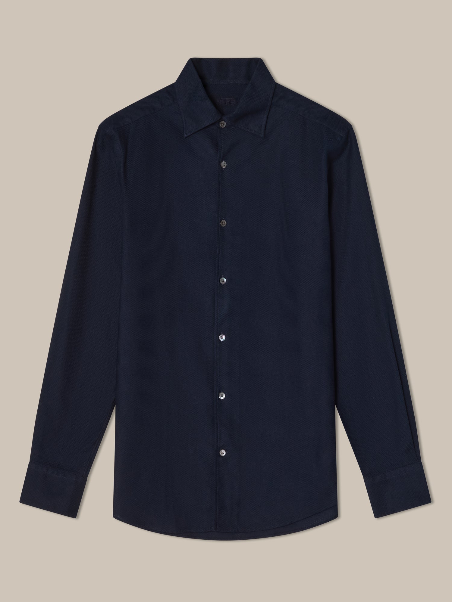 Robert Talbott Morgan Giro Inglese Shirt camicia cotone navy