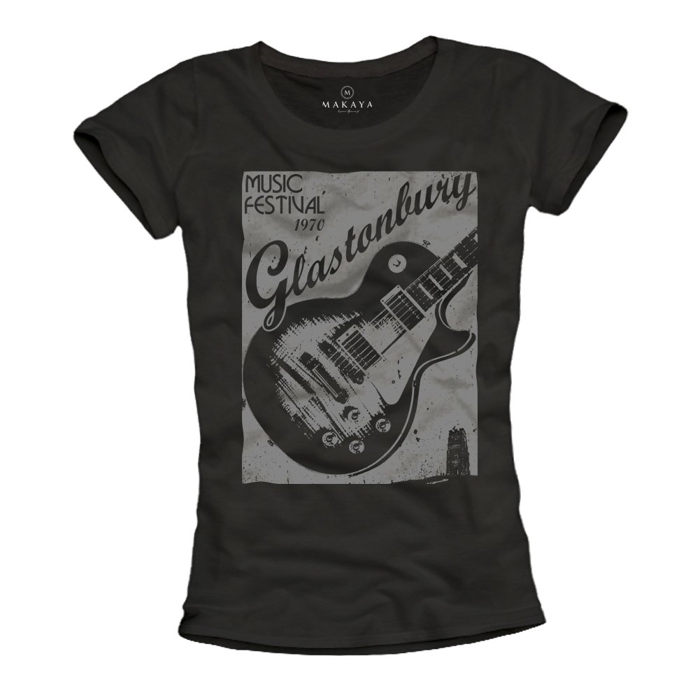 MAKAYA T-Shirt Donna Glastonbury Maglietta L Cotone