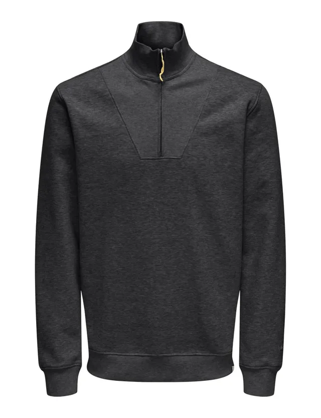 Only & Sons Onsriley Life Reg Felpa Zip 1/4 Uomo XL