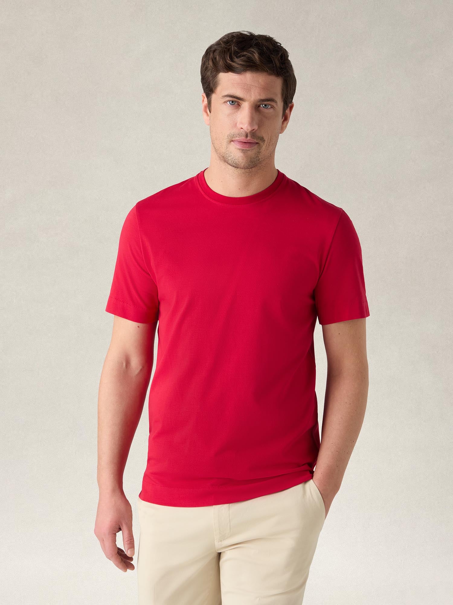 Robert Talbott Dean Tee t-shirt Classic Red M cotone