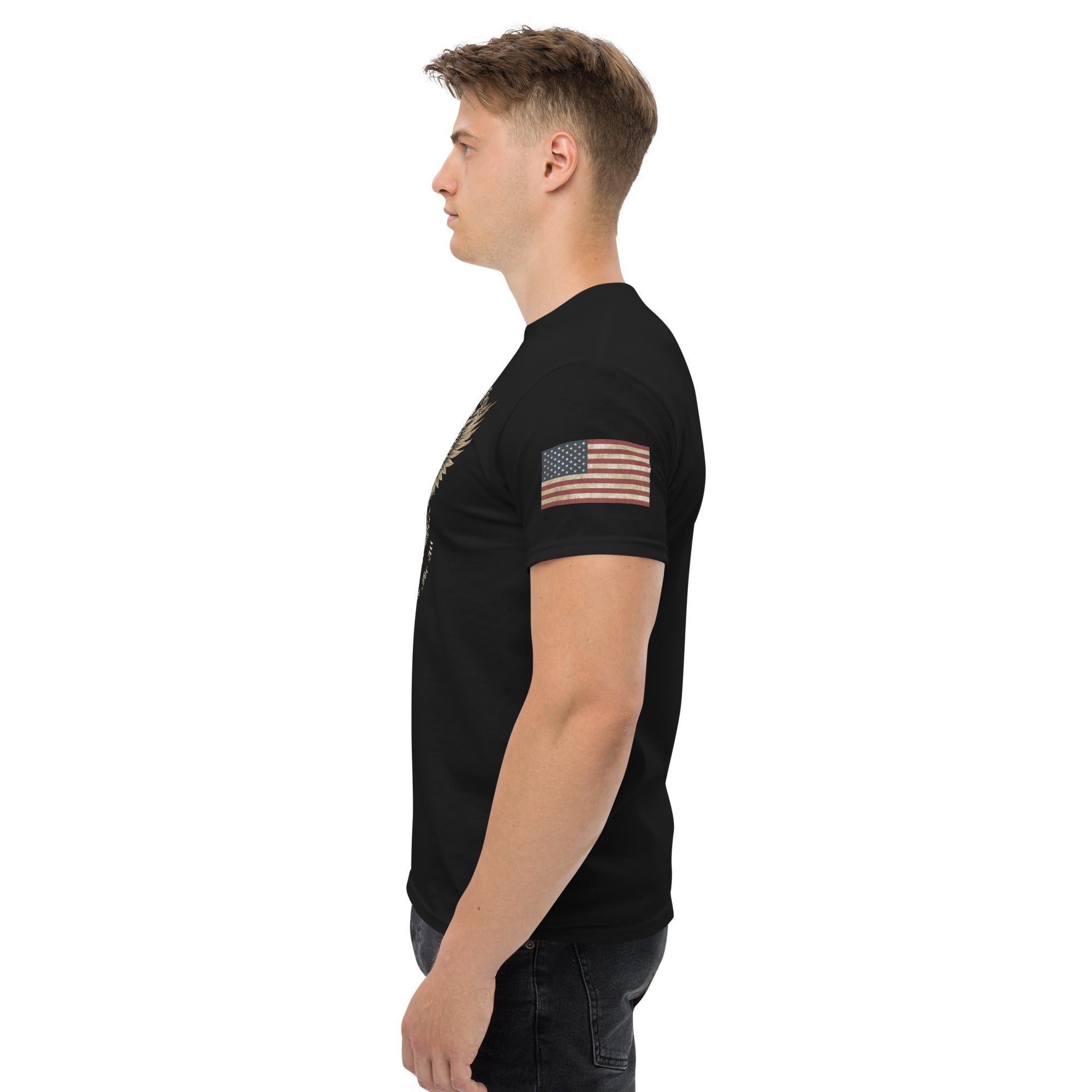 7.62 Design One Nation Maglietta Cotone Nera Aquila USA