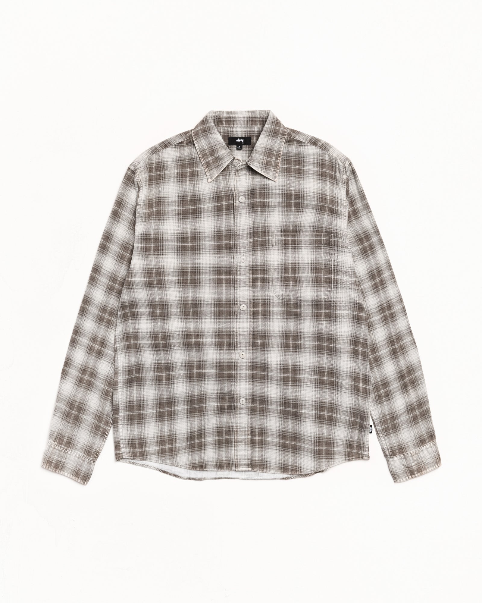 Stussy Dax Printed Shirt camicia marrone flanella cotone