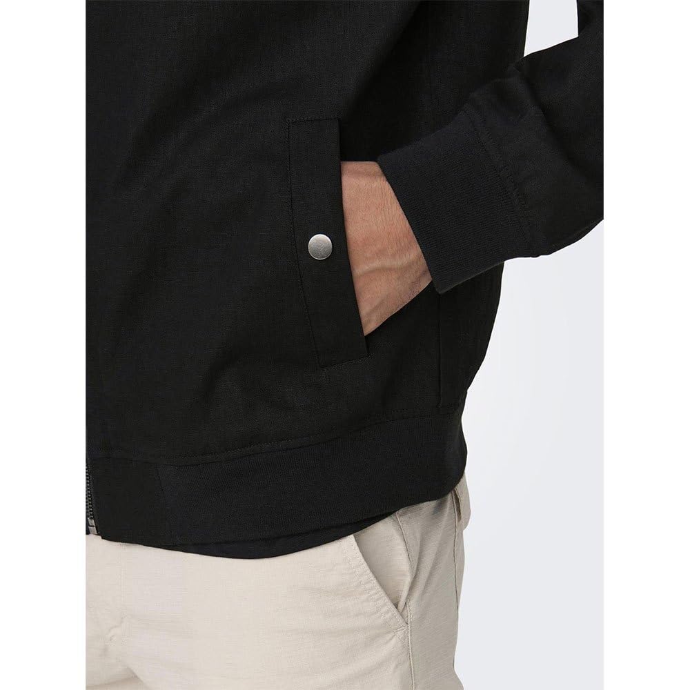 Only & Sons Kent Otw giacca uomo cotone lino taglia XL
