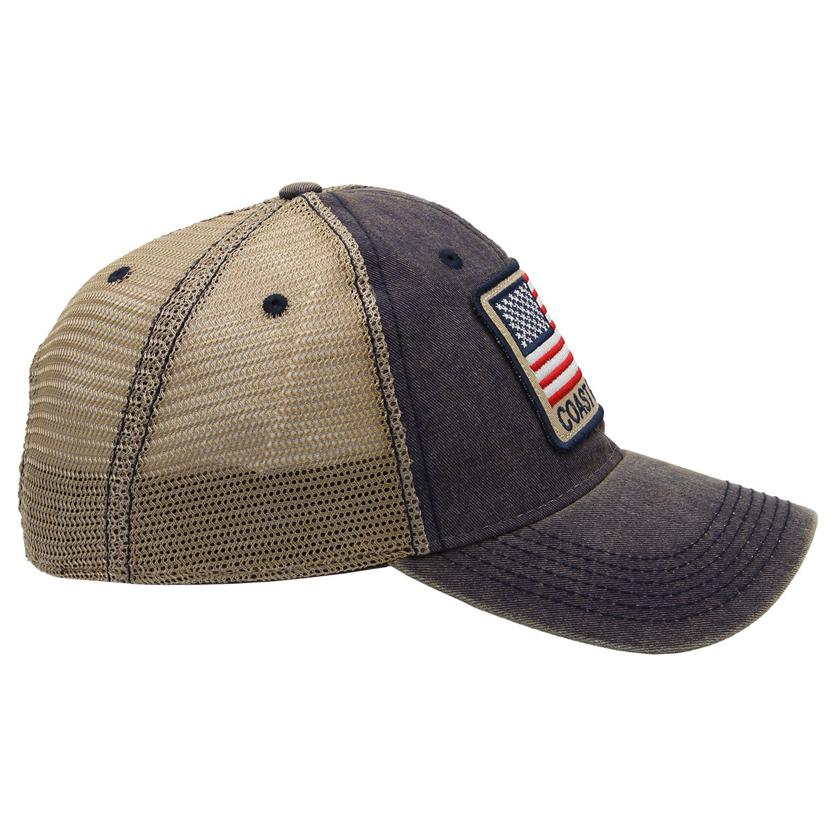 7.62 Design Coast Guard Flag Cappello Trucker blu vintage