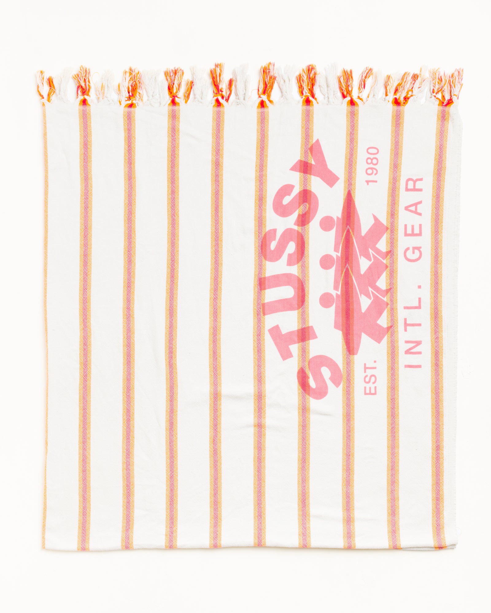 Stussy Surfwalk Beach Blanket telo mare Red cotone