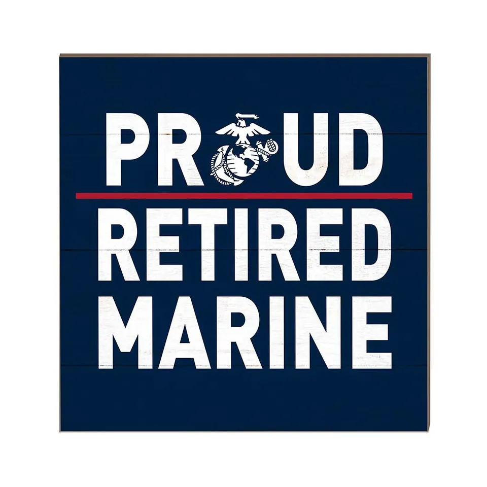 7.62 Design Home Products USMC Retired targa legno 10x10" MDF