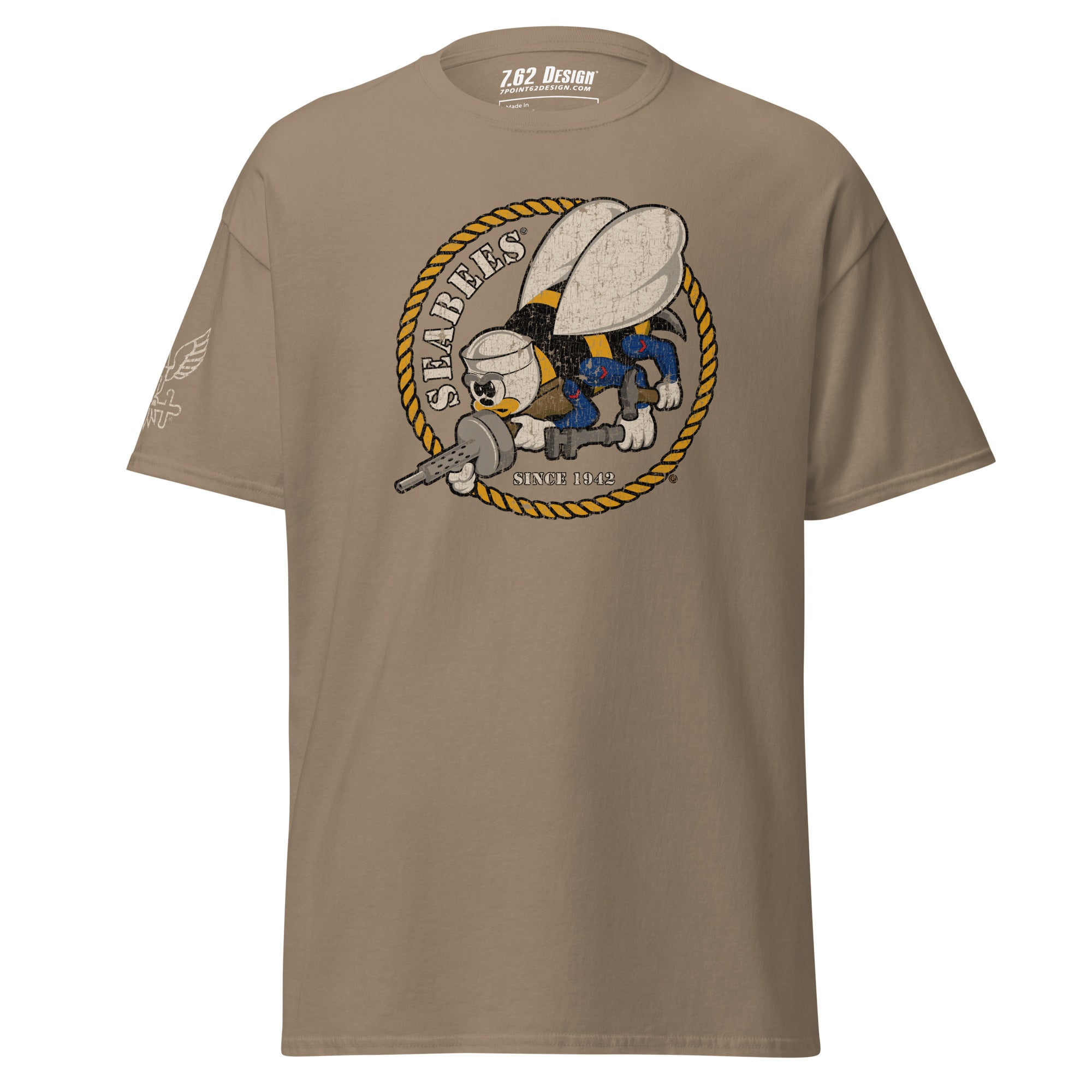 7.62 Design US Navy Seabees maglietta uomo nero cotone 170 g