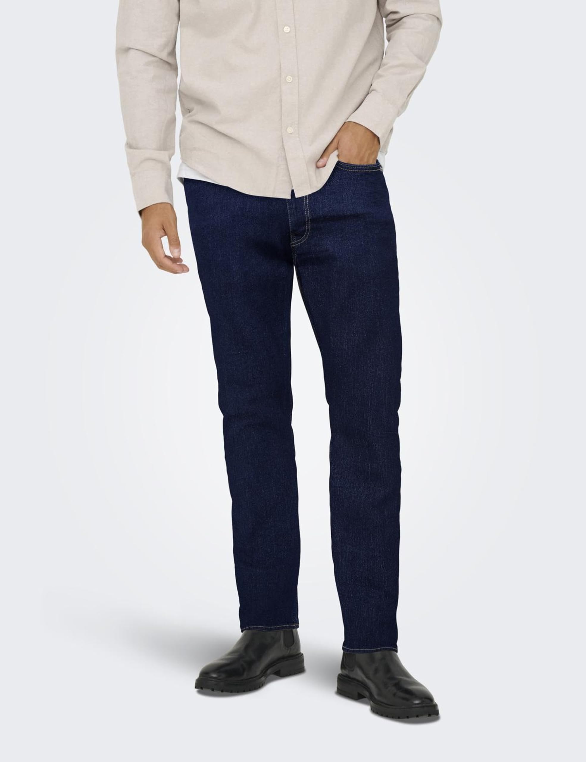 Only & Sons Onsweft Jax Jeans Uomo Grigio Scuro 29W/32L