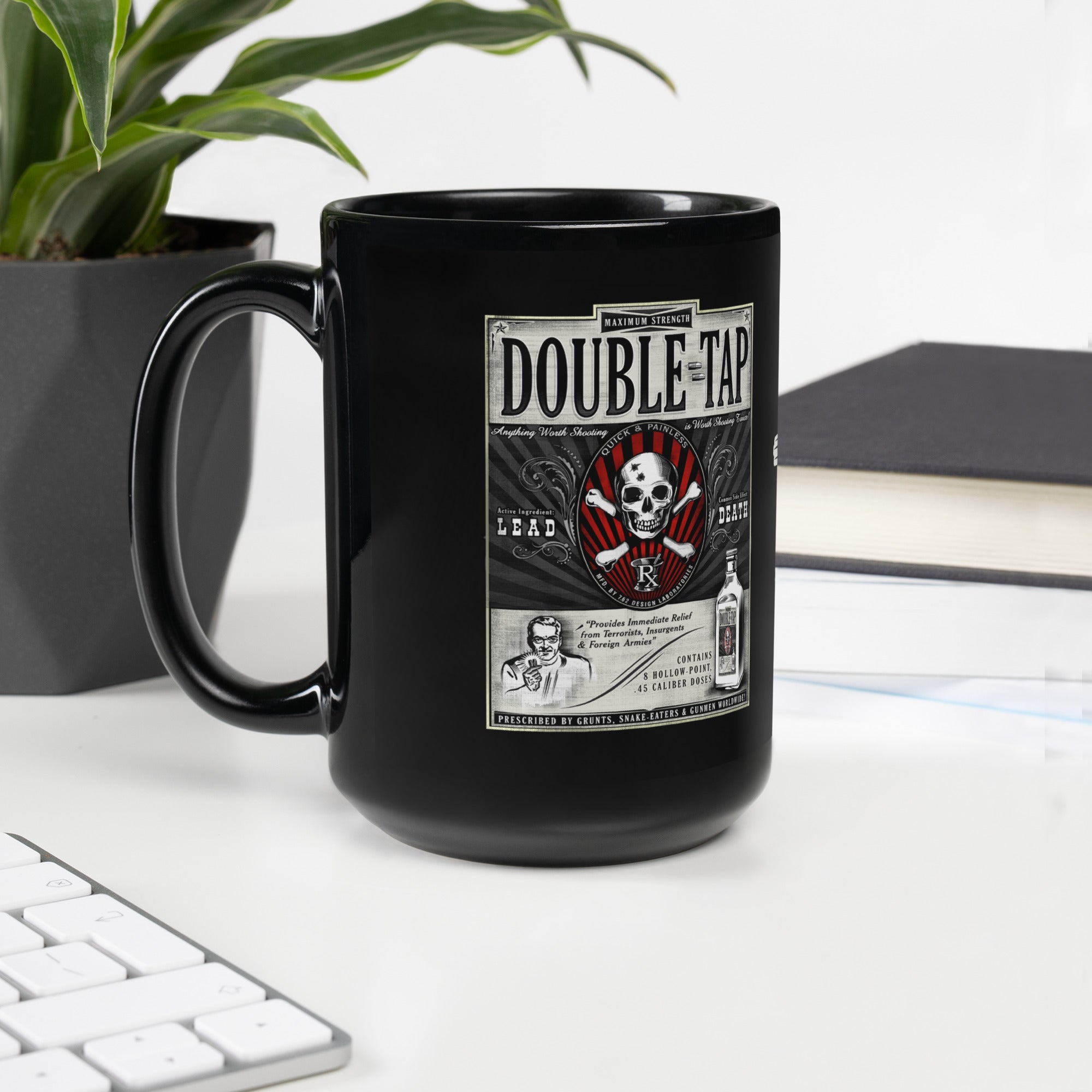 7.62 Design Double Tap tazza ceramica nera 15oz