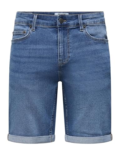 Only & Sons Onsply 61857 pantaloncini jeans uomo XL blu