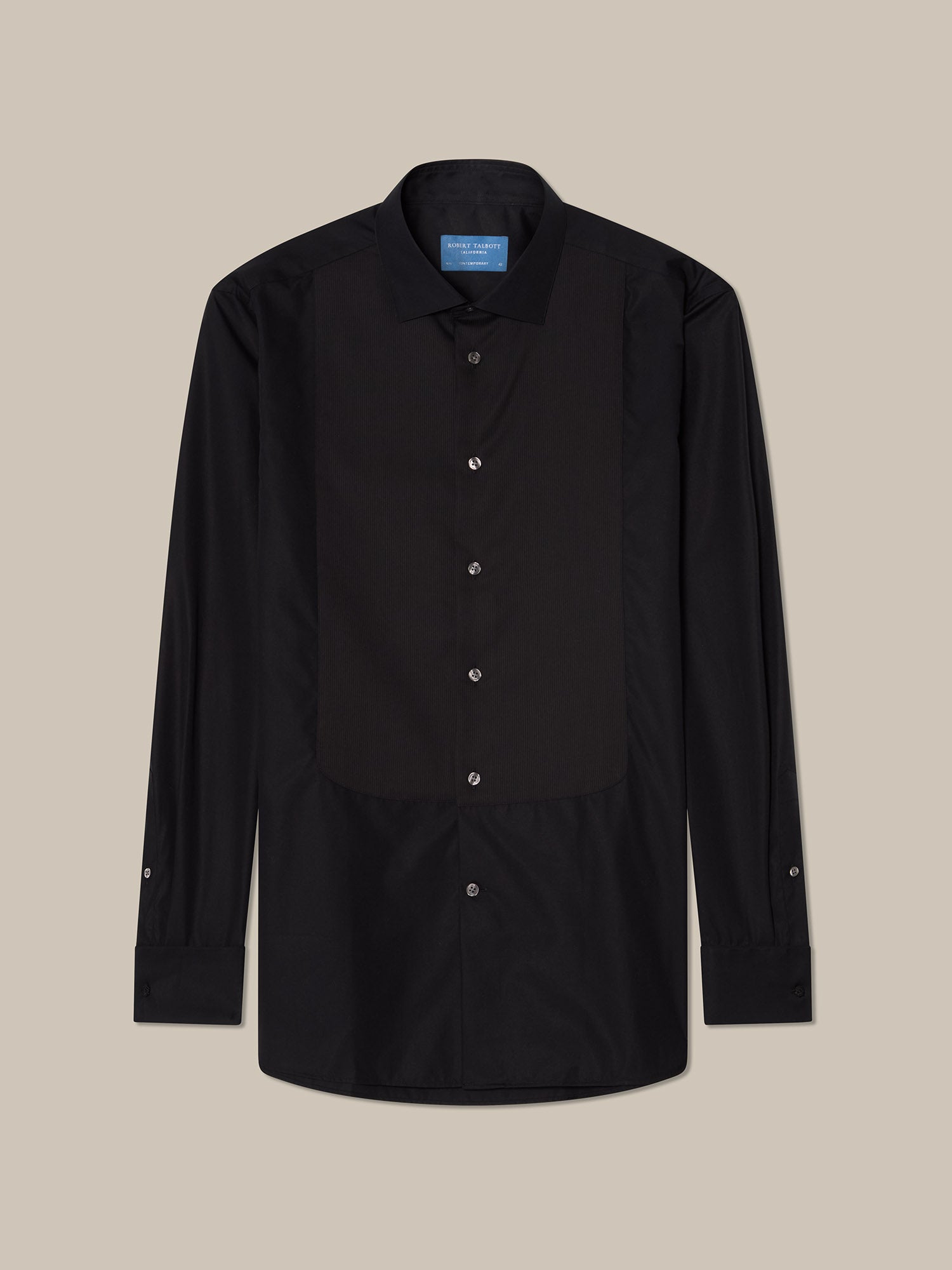 Robert Talbott Reynolds camicia cotone nera 16