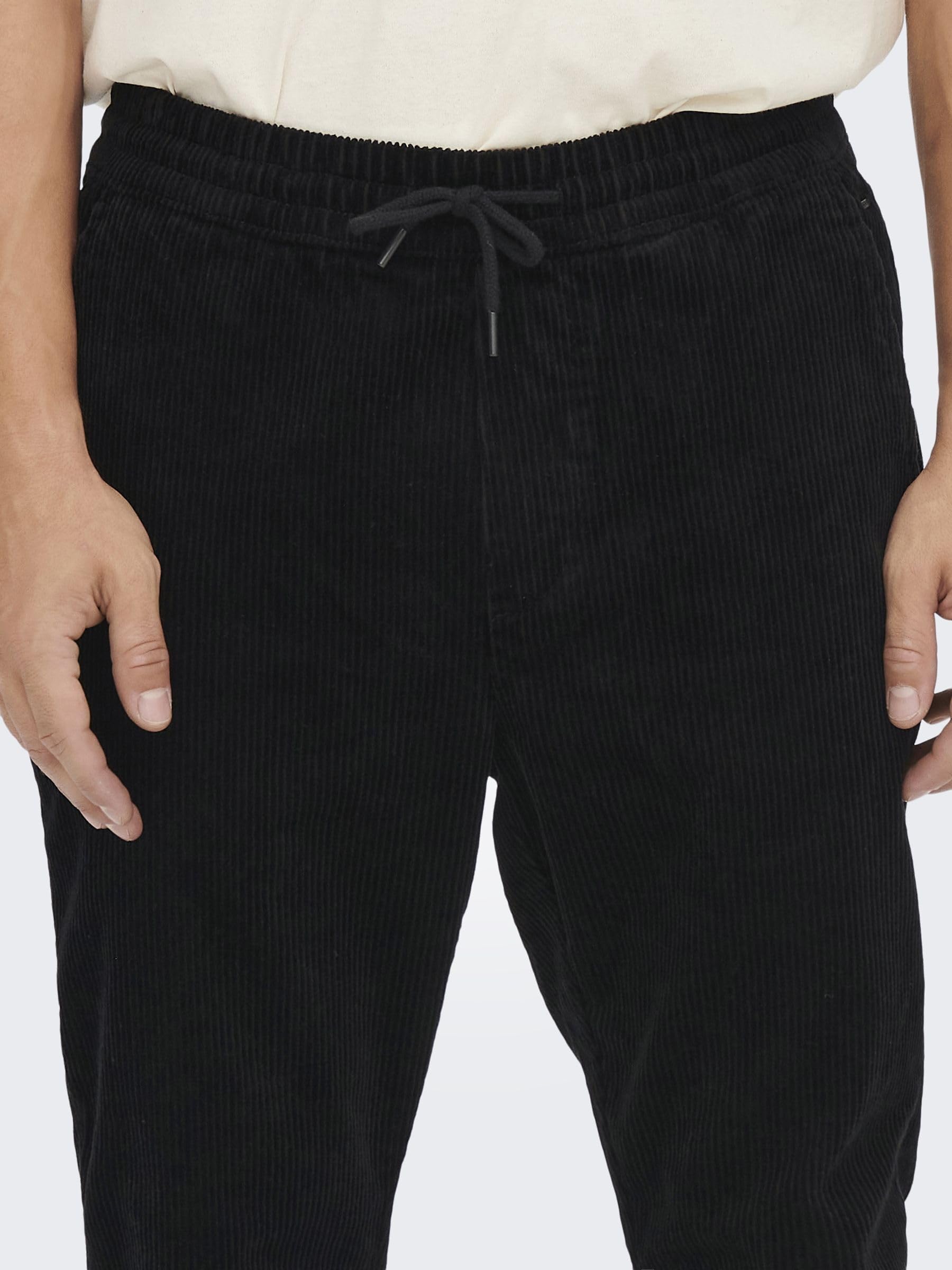 ONLY & SONS Onslinus 9912 Pantaloni Velluto Nero XXL