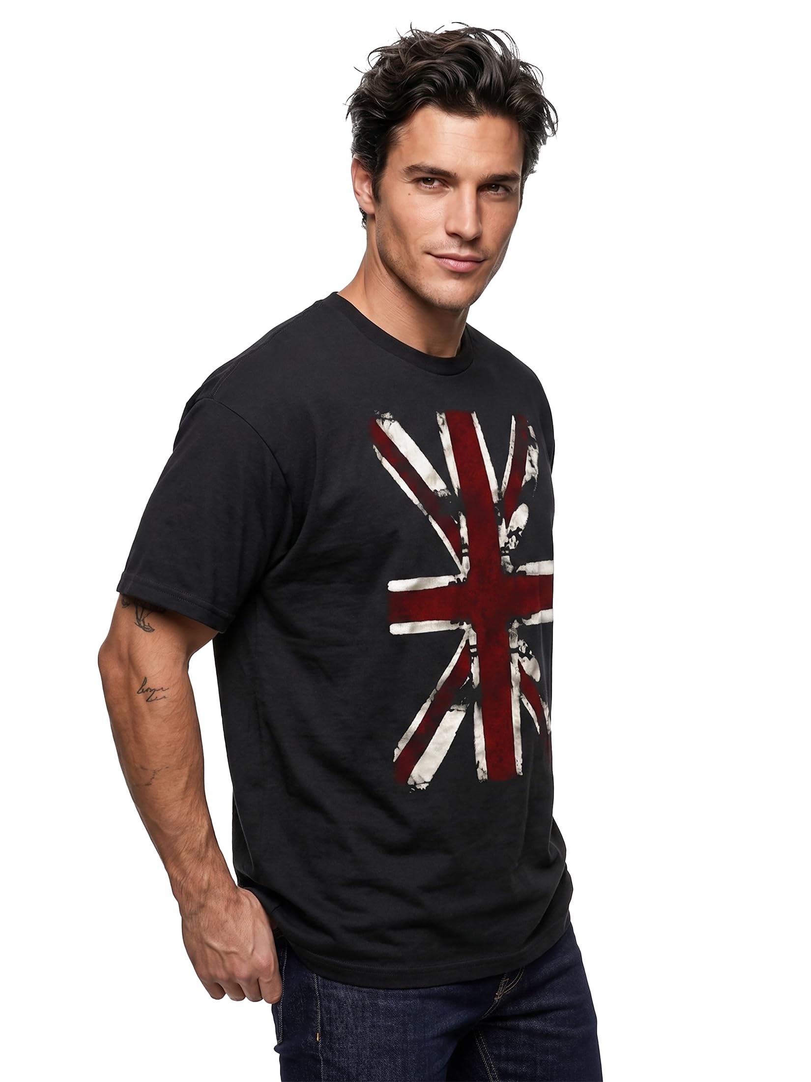 MAKAYA T-Shirt Uomo Union Jack maglietta XXL cotone