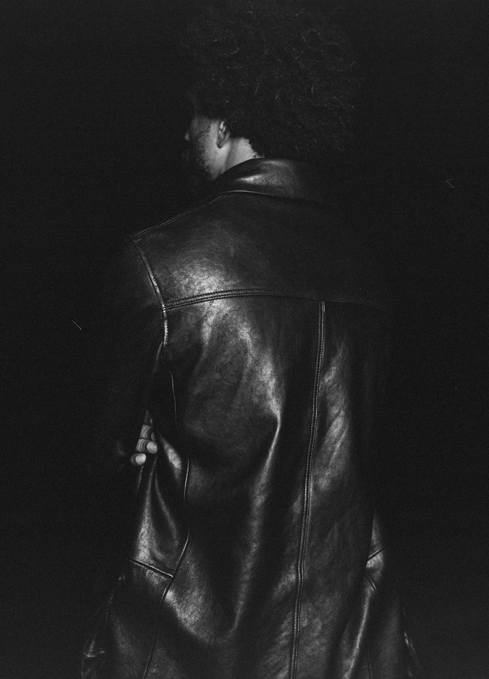 Stussy Outerwear Leather Fireman Jacket giacca pelle nera 100% pelle