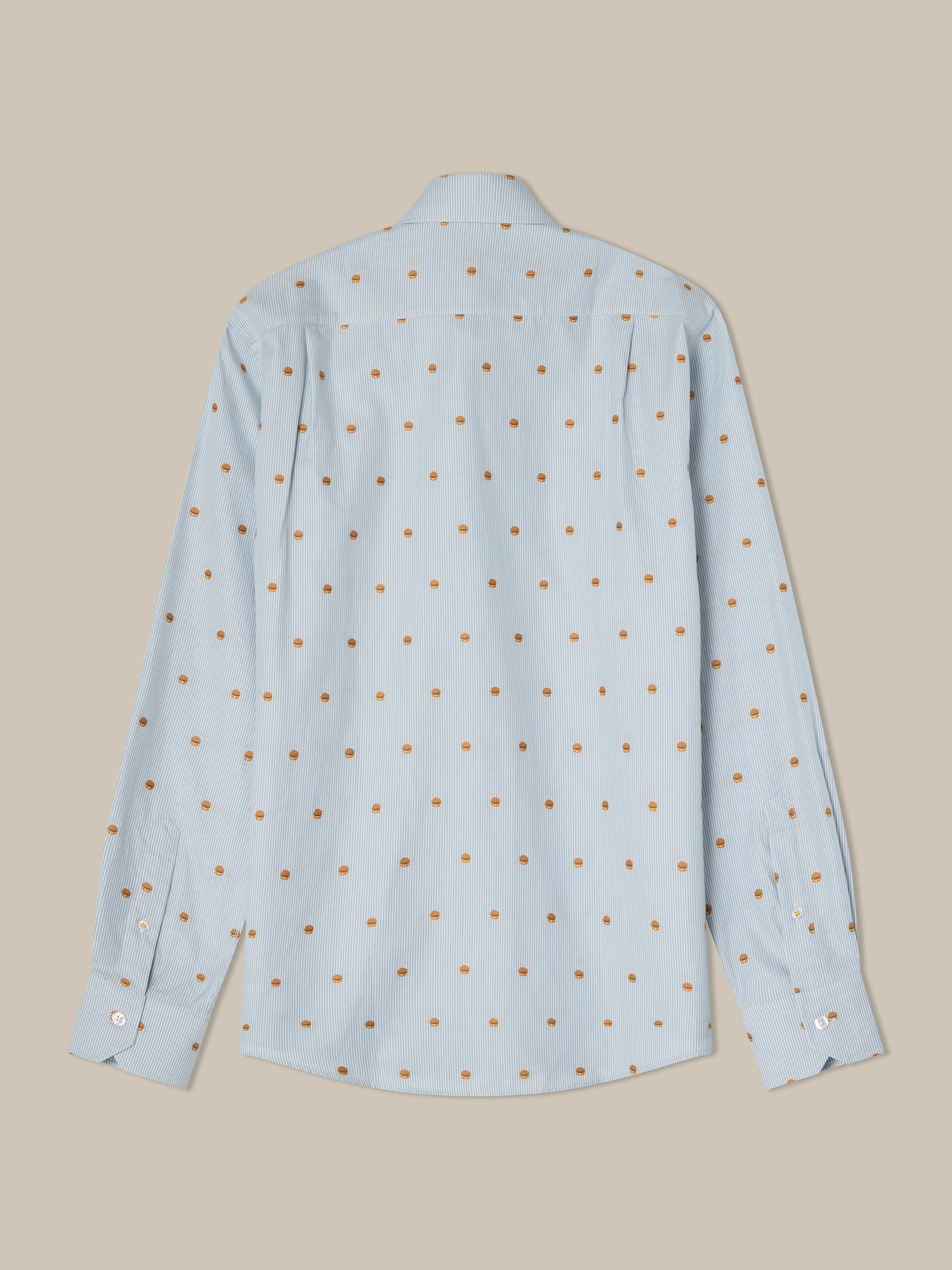 Robert Talbott Reynolds Burger camicia bianca fantasia