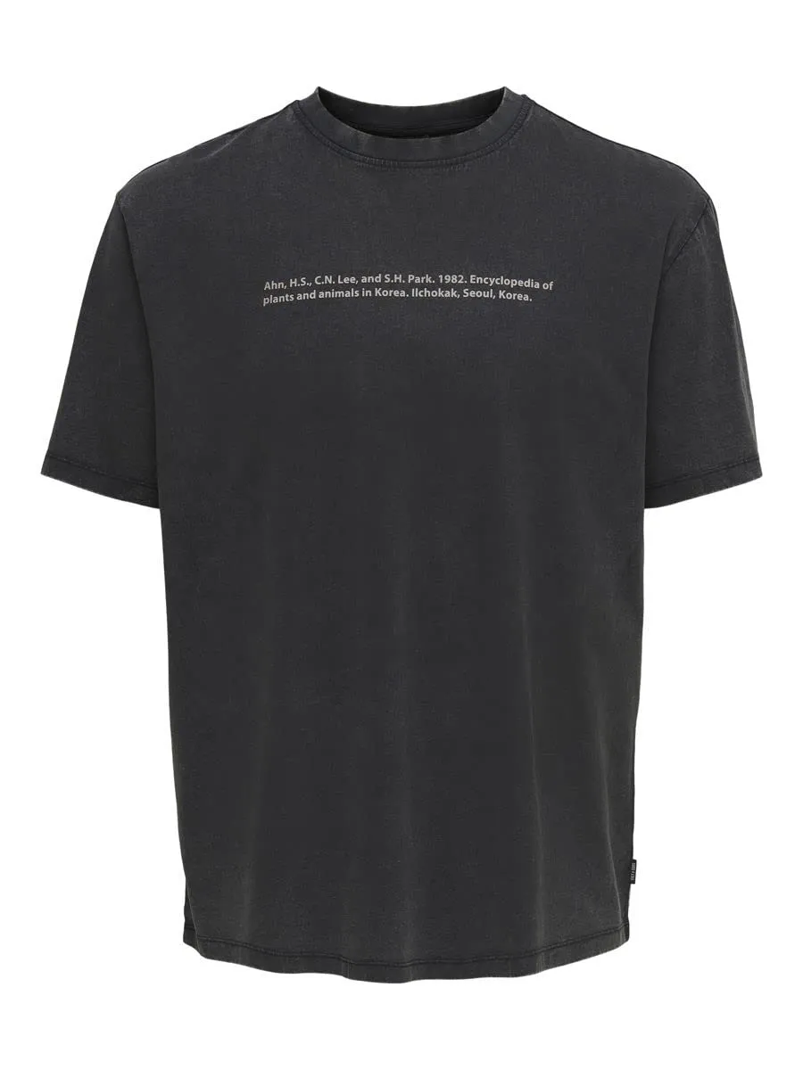 ONLY & SONS Onscarter Life T-shirt cotone washed relaxed