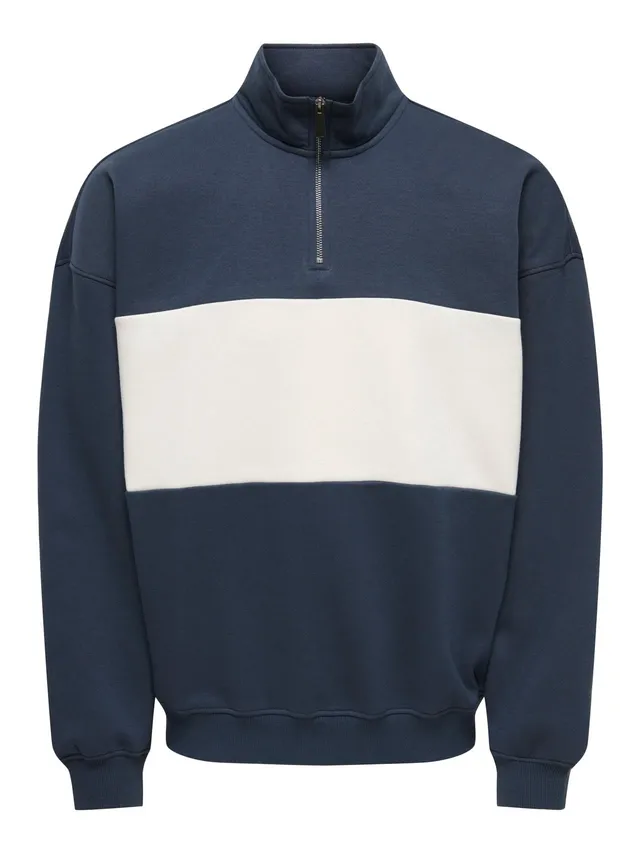 Only & Sons Onceres felpa blu Blue Nights XS uomo