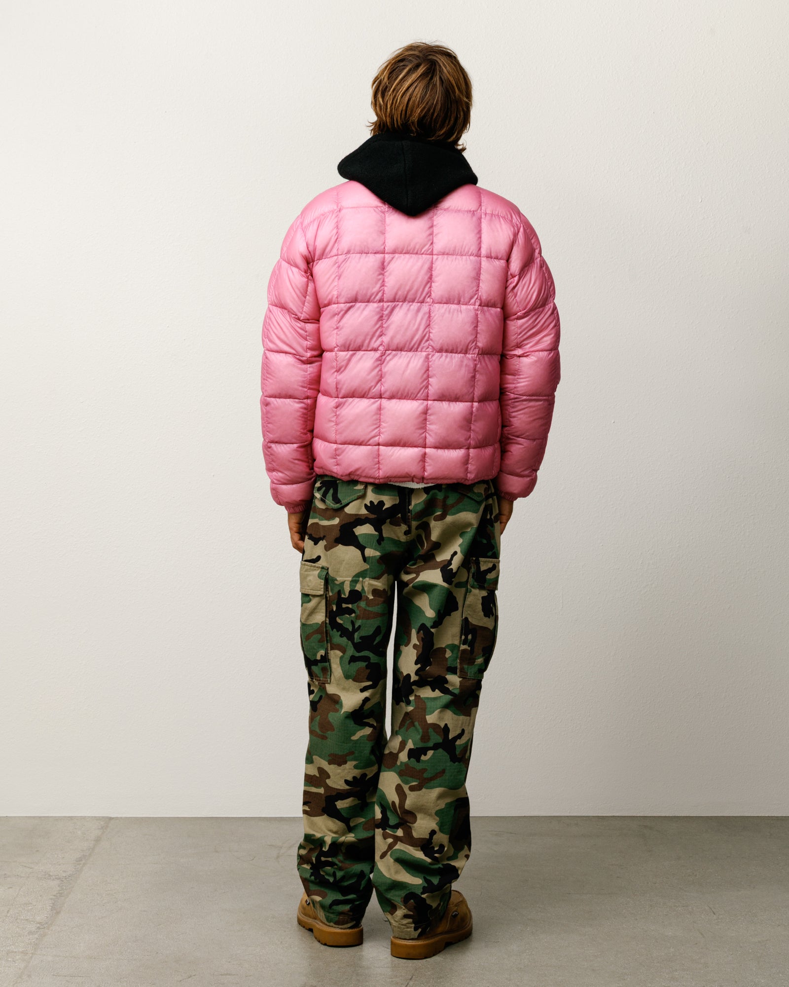 Stussy Midweight Puffer piumino rosa nylon idrorepellente