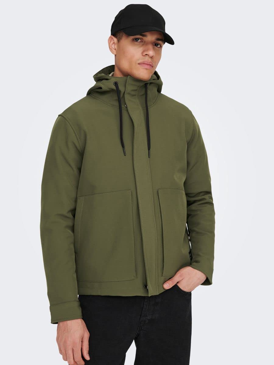 Only & Sons Onsaslan Otw Giacca Softshell Uomo Olive Night
