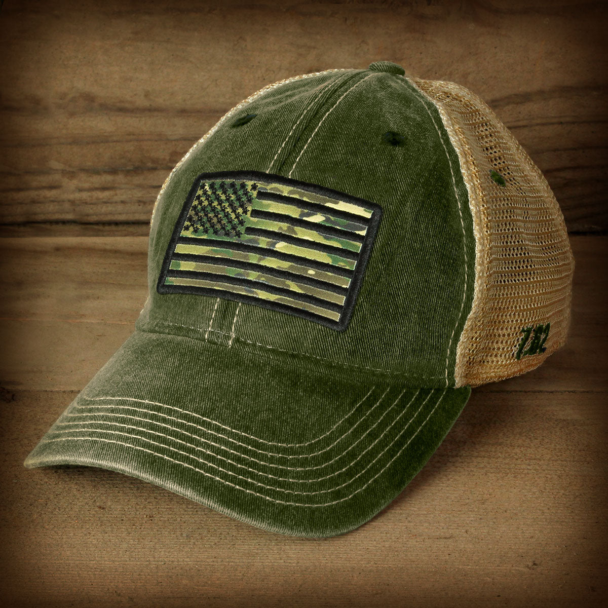 7.62 Design Camo Flag cappello trucker verde taglia unica