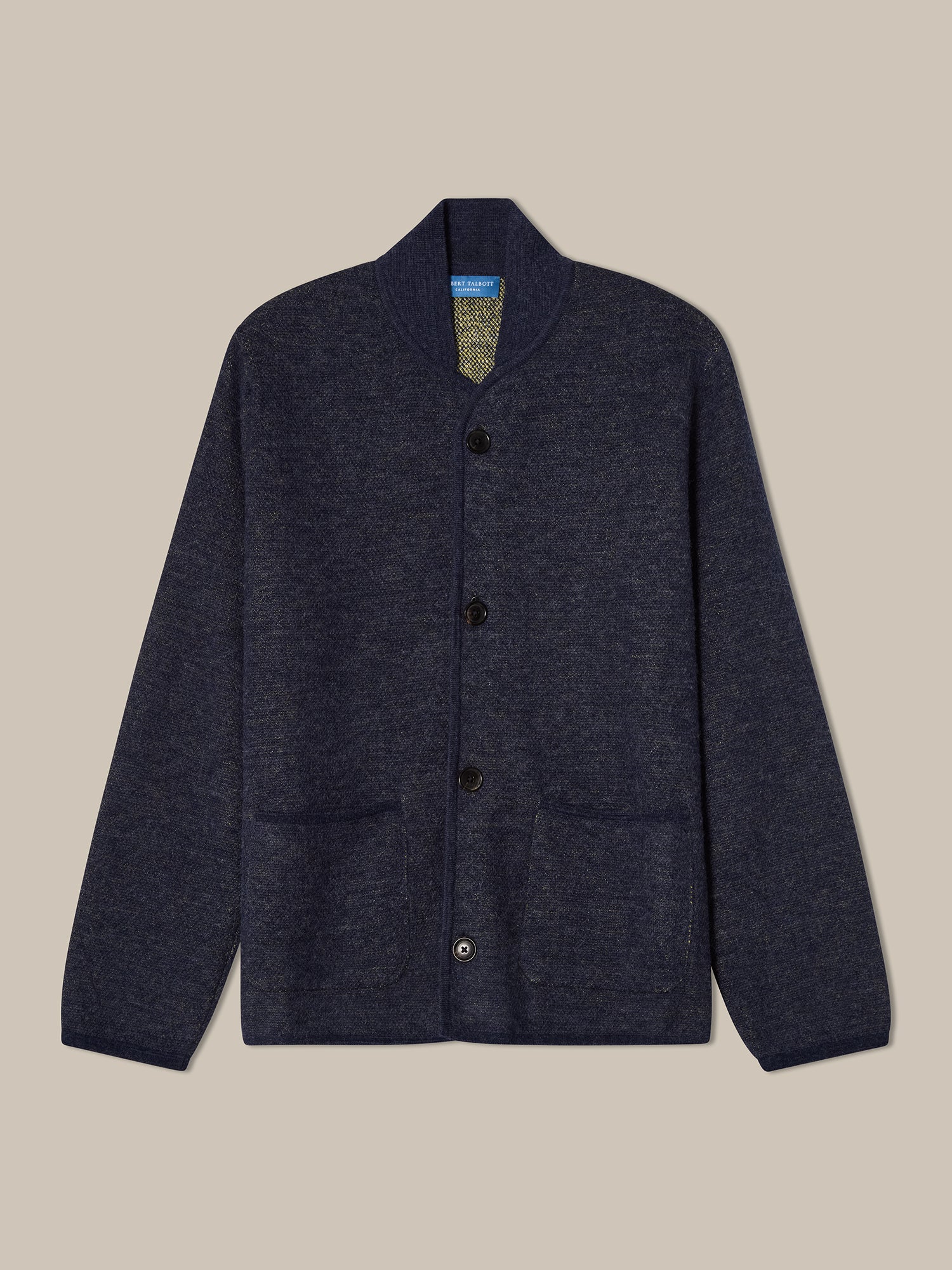 Robert Talbott Devon Cardigan Alpaca Blu Navy L