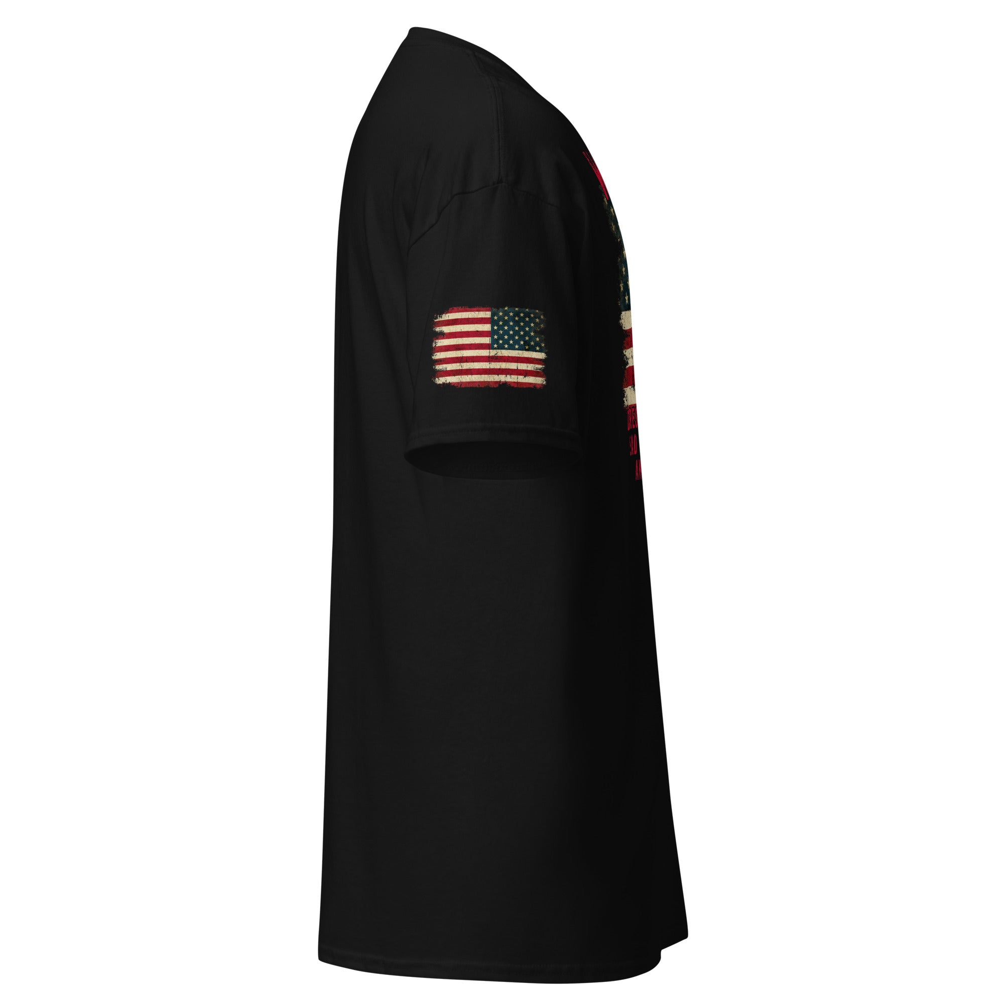 7.62 Design US Flag Warning T-Shirt uomo nera cotone taglia L
