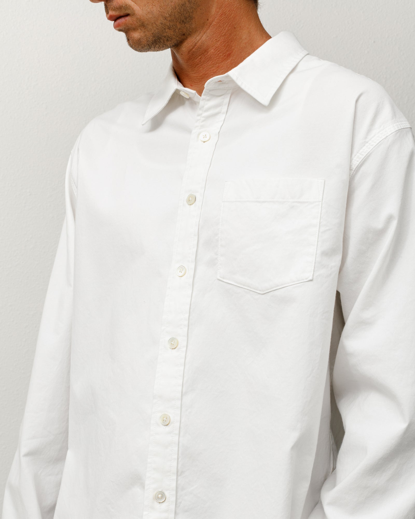 Stussy Oxford Shirt camicia bianca cotone oxford