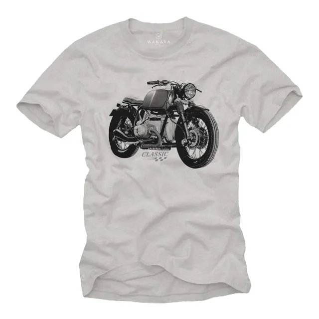 Makaya Moto Vintage Oldtimer T-Shirt Uomo L Cotone
