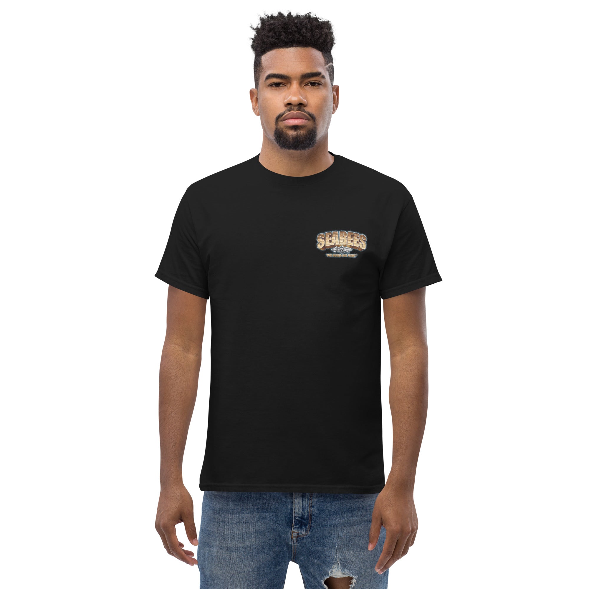 7.62 Design Seabees maglietta uomo nera cotone Super Bee