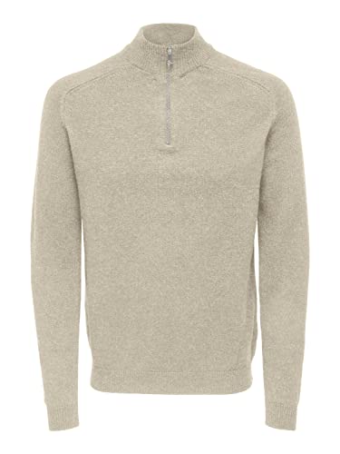 ONLY & SONS Edward Wool Half Zip felpa uomo mezza zip lana